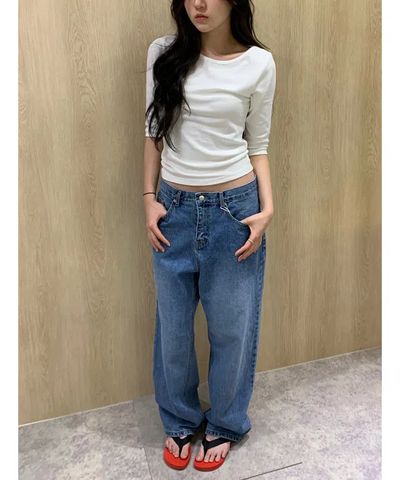 Mono Wide Denim Pants | amood(アムード) - 一番賢いショッピングアプリ