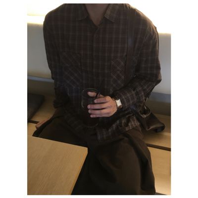 長袖 ルーズフィット チェック シャツ シャツ | amood(アムード) - 一 