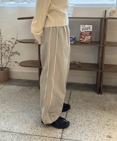 line 2-way jogger wide pants (4 color)