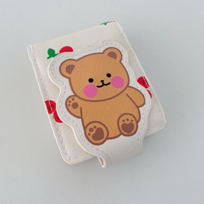 かわいい チェリー くまのカード ウォレット 口紅 ケース ポーチ