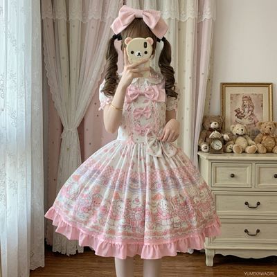 ゆめかわ♡全3カラー ヘアクリップ付きうさちゃんJSK wanpi99 | amood