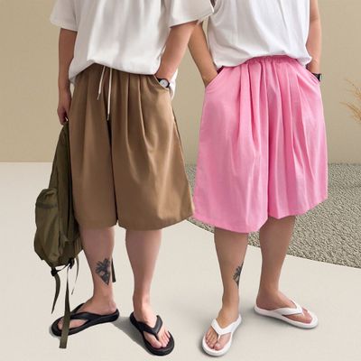 アニュアンス☆リネンバミューダショートパンツ☆Sサイズ ツータック バミューダ リネン 麻 7分丈 ショートパンツ (7color