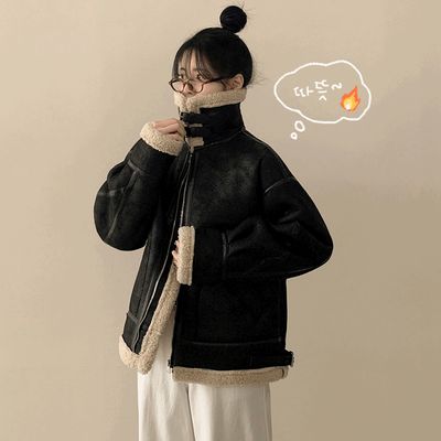 y2k opium ファー付き バックルジャケット オーバーサイズ ミリタリー